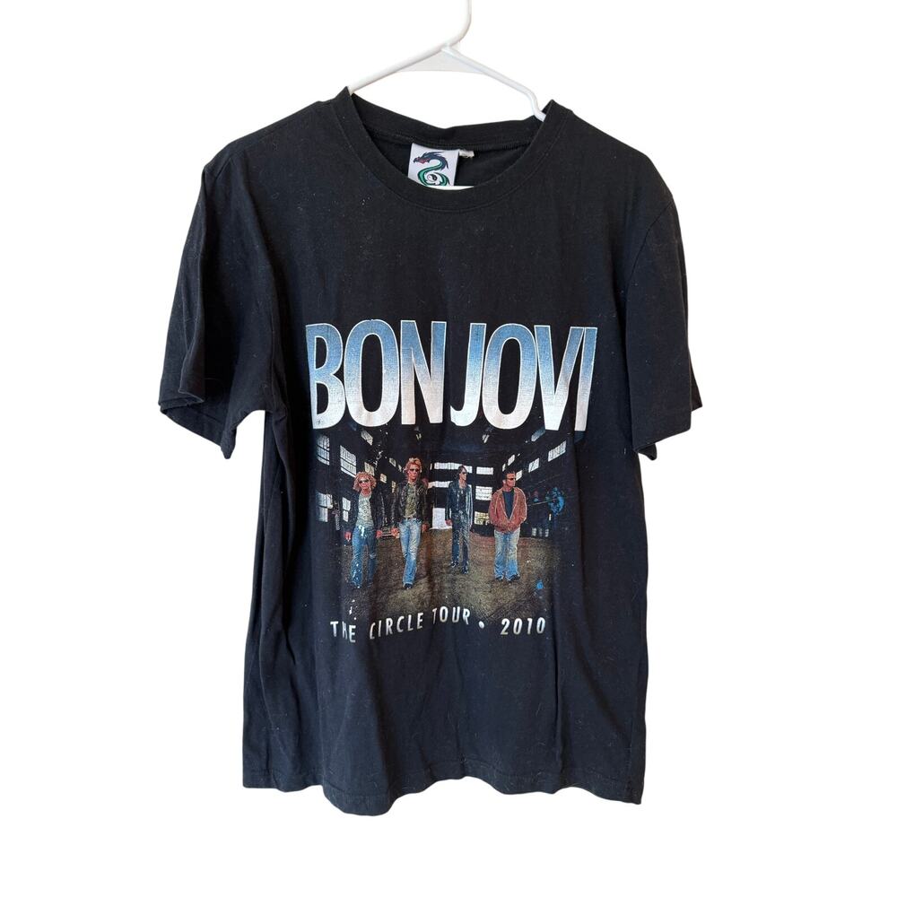 Bon Jovi by Rudolph Graphic "The Circle Tour" 2010 T-shirt Black Men's Medium